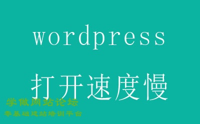 解决wordpress网站打开慢，WP程序网站加速方法