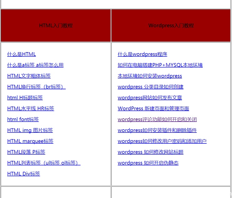 新手建网站教程目录