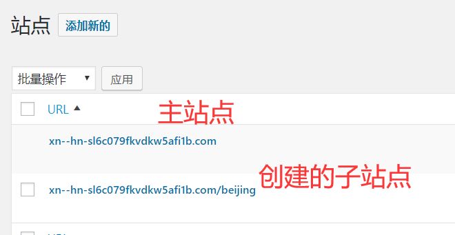 Wordpress 多站点怎么添加子站点