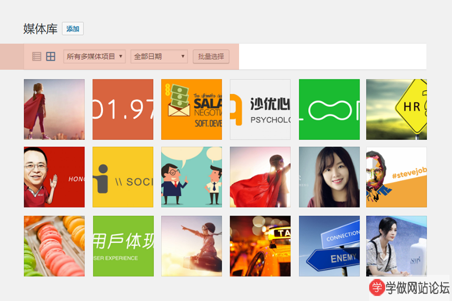 Wordpress媒体与页面功能