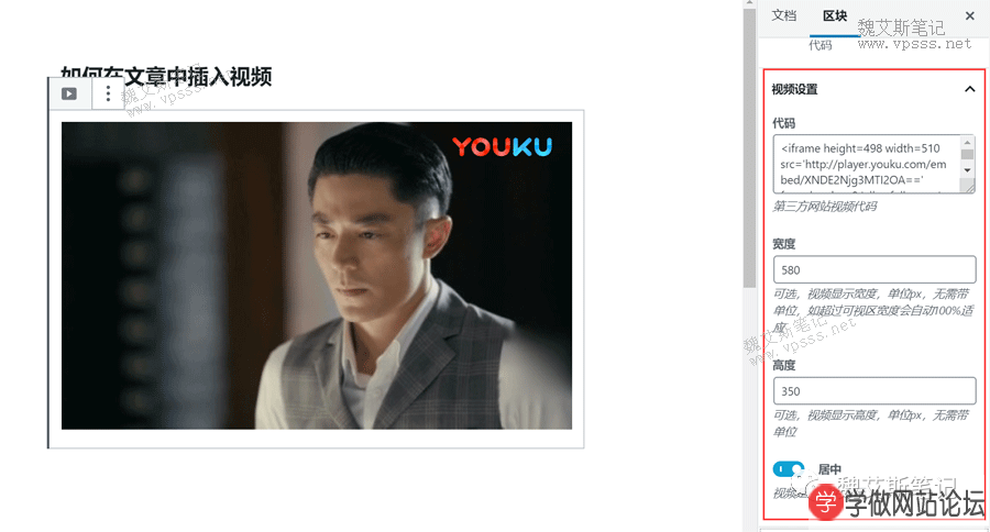 Wordpress怎么发布视频