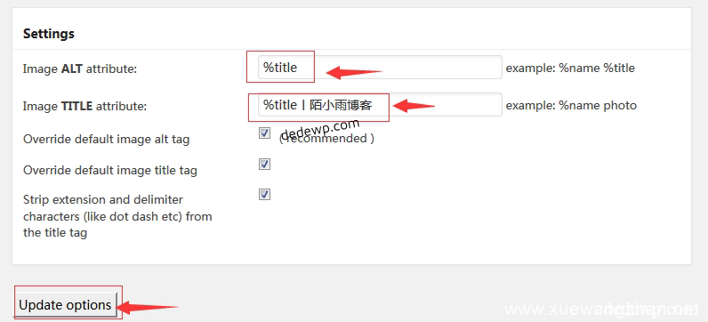 wordpress 自动添加图片ALT和TITLE标签插件